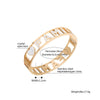 FAIMLY Letter Love Cuff Bangle Bracelet with Rhinestone Charms Adjustable AMORE Design Gold Bangles Hollow Simple Trendy Jewelry