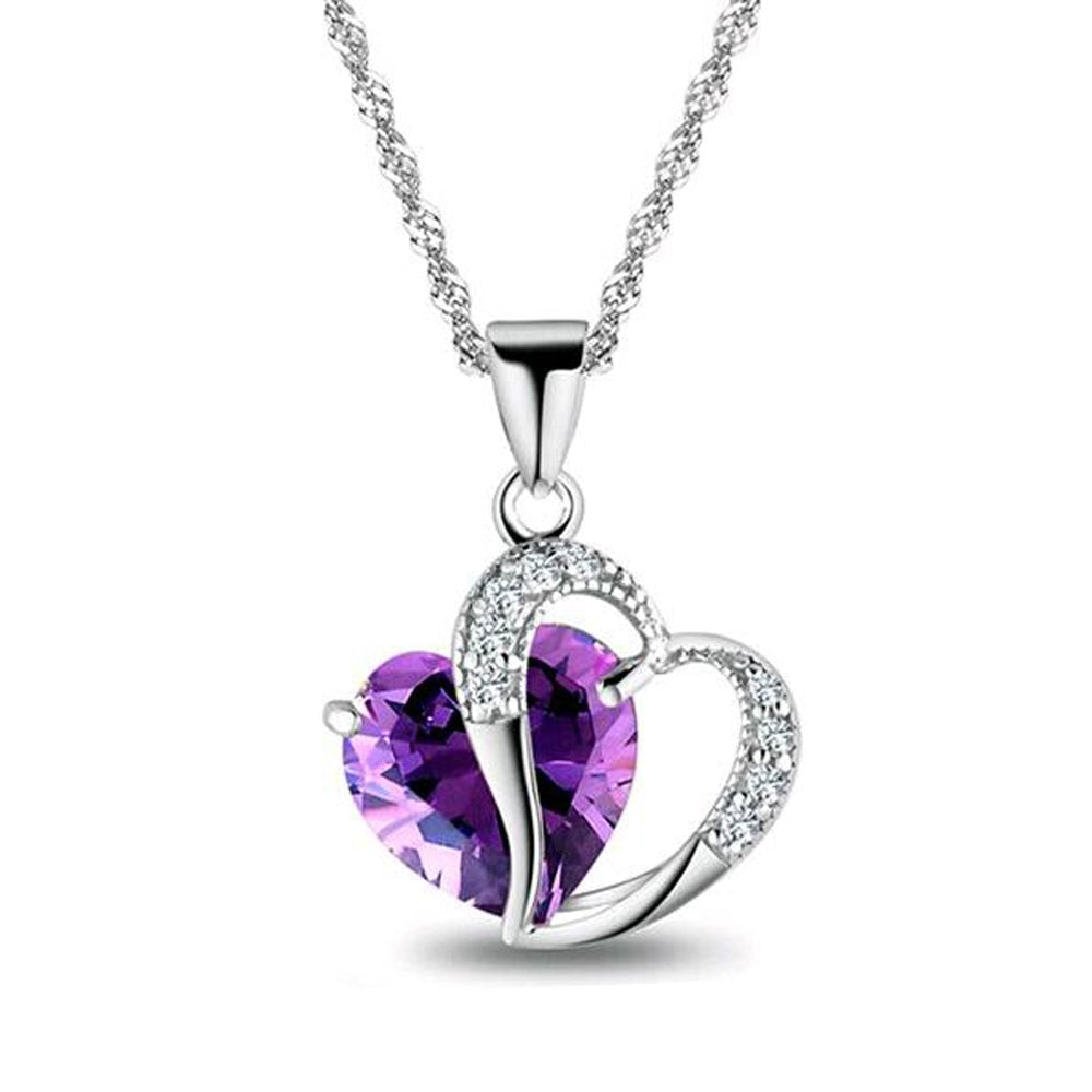 2020 Sell like Hot Cakes 6 colors Top Class lady Fashion Heart Pendant Necklace Crystal jewelry New Girls Women Jewelry