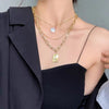 FAMSHIN  Mutlti-layer Necklace For Women Men Party Thick Gold Color Choker Chains Coin Pendant Necklaces  Jewelry