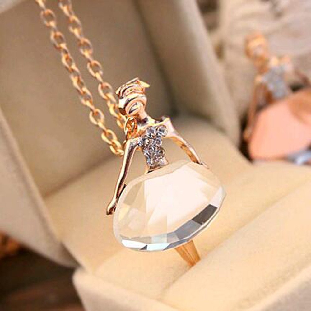 Lowest whole network, New fashion girls Ballet Girl Chic pendant choker necklace Bib crystal jewelry party