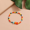 FAMSHIN  Korean Flowers Daisy Bracelets Transparent Colorful Beaded Handmade Elastic Wristband For Women 2021 Trend Jewelry