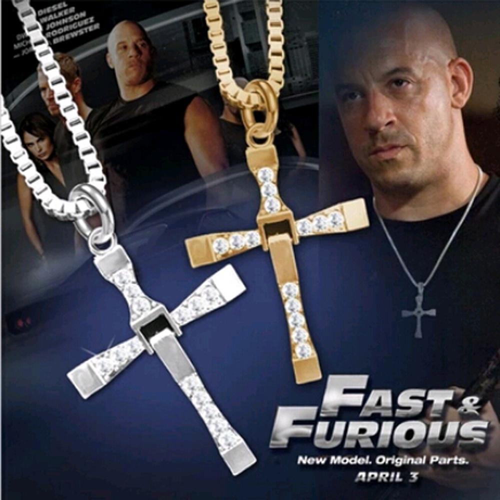 FAMSHIN  Fast and Furious  6  7 hard gas actor Dominic Toretto /  cross necklace pendant,gift for your boyfriend