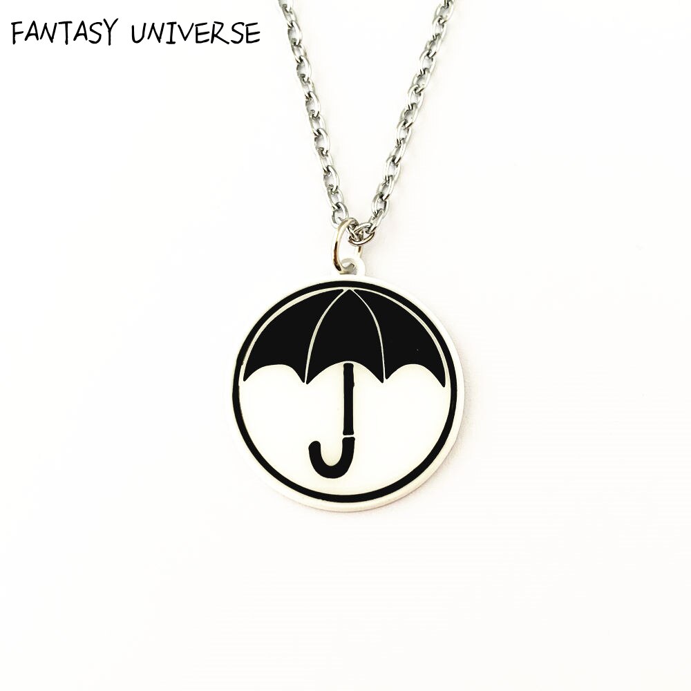 FANTASY UNIVERSE 2022 Umbrella Academy Necklace  Black umbrella pattern Original design Metal Jewelry