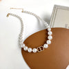 LADY NECKLACE PEARL NECKLACE TRENDY CHOKER  CLAVICLE CHAIN NECKLACES FOR WOMEN