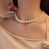 LADY NECKLACE PEARL NECKLACE TRENDY CHOKER  CLAVICLE CHAIN NECKLACES FOR WOMEN