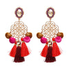Fashion Jewelry Boho Tassel Earrings Women 2020 New Pom Pom Ethnic Fringed Drop Earrings Statement Brincos