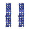 New Elegant Statement Jewelry CZ Crystal Long Drop Earrings For Women Bridal Wedding Brincos