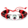 FC Club Spartak Moscow Genuine Leather Bracelet Charms Bracelets & Bangles Fans Hand Braided Jewelry