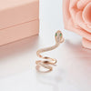 Red Spinel Stud Earrings For Women Sterling Silver 925 Fine Jewelry Fashion Animal Snake Rose Gold One Piece