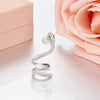 Red Spinel Stud Earrings For Women Sterling Silver 925 Fine Jewelry Fashion Animal Snake Rose Gold One Piece