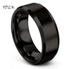 FDLK  8mm Classic Men's 8MM Stainless Steel Rings Brushed Surface Wedding Band Unisex Engagement Jewelry Size 6-13