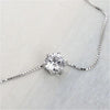 FDLK     Women  Simple Rhinestone Choker Necklace Shine Rhinestone Silver Color Chain Jewelry