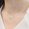 FDLK     Women  Simple Rhinestone Choker Necklace Shine Rhinestone Silver Color Chain Jewelry