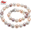 Big Pearl Necklace 10-11mm Multicolor Baroque Natural Pearl Choker Necklace High Quality Women Fine Jewelry