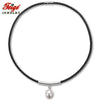 Black Leather Rope Choker Pendant Necklace 13-14MM Baroque White Pearl Necklace Trendy Necklace Lady Best Gift