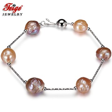 Original Design Luxury Jewelry Pearl Bracelet Multicolor Baroque Big Pearls Chain Bracelets for Women Fine Jewelry Gifts
