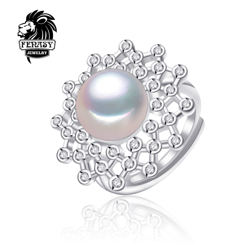 2020 new Pearl rings,Natural Pearl Ruby jewelry sapphire topaz charms rings for women Animal trendy star ring