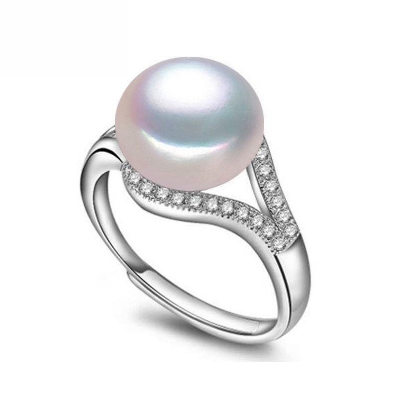 925 sterling silver ring natural Pearl rings for women party pearl jewelry Bohemian engagement ring 2020 new