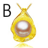 Pearl Jewelry,Genuine natural Pearl Necklace,Black Golden Pearl Choker pendant Women 2020 new Shell Necklace fashion box