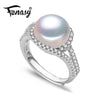 Pearl Jewelry, atural Pearl rings,retro Pearl 925 Silver ring,charm rings for women with wedding gift box