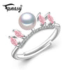 Ruby Jewelry, pearl ring 925 Sterling Silver Ring Pink gemstone ring,bohemian Women Rings Wedding Ring for love