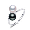 bohemian 2020New Double Pearl Ring trendy Pearl Adjustable charms Rings for women pearl Jewelry for love