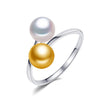 bohemian 2020New Double Pearl Ring trendy Pearl Adjustable charms Rings for women pearl Jewelry for love