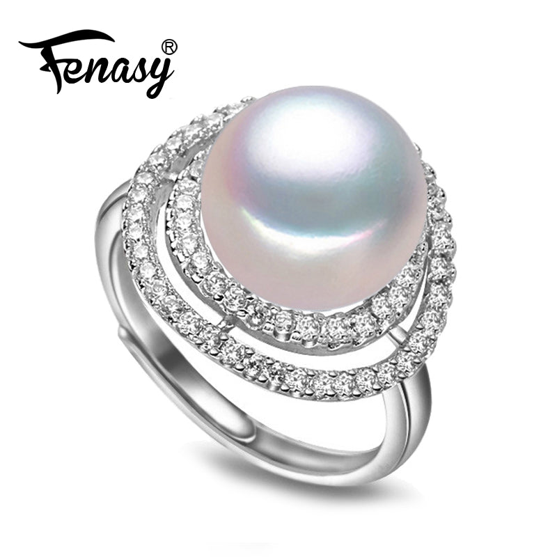 engagement ring,natural Pearl rings for women,new pearl jewelry ring ,Big Size vintage ring fashion jewelry