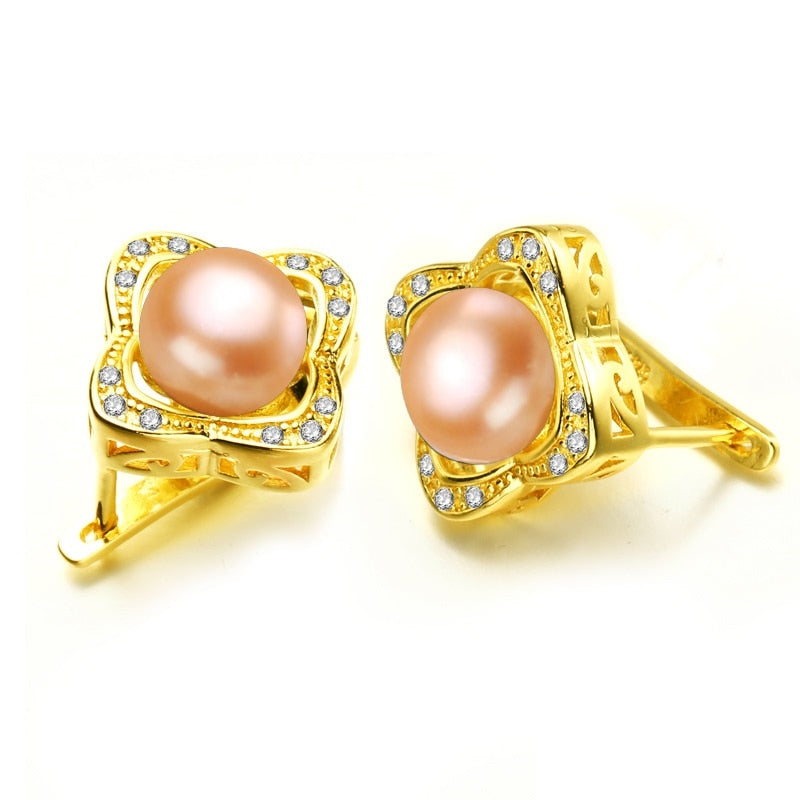 freshwater Pearl gold color geometric bohemian earrings Pearl jewelry , 2020 new Pearl earrings ,stud earrings aliexpress