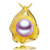 pearl necklace natural Pearl pendant necklace sterling silver vintage party jewelry necklace women big size beads pendant