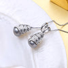 wedding engagement Pearl Jewelry necklaces & pendants double beads pendant female 925 silver necklace for women