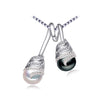 wedding engagement Pearl Jewelry necklaces & pendants double beads pendant female 925 silver necklace for women