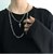 FFLACELL 2021 Trendy Metal Ball Coin Cross Pendant Multi-layer Punk Design Long Chain Necklace For Women Men Jewelry Gifts
