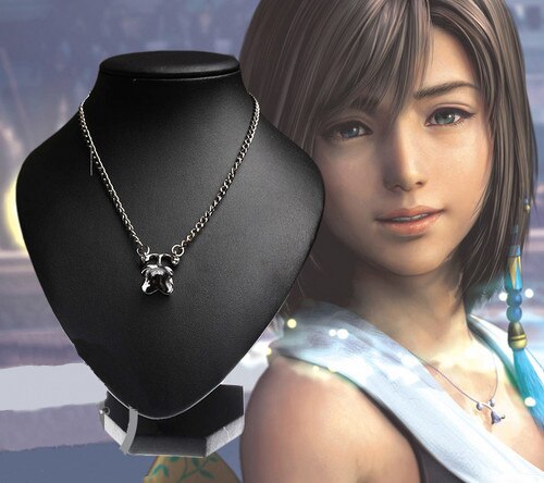 FINAL FANTASY X FF10 Yuna Necklace Cosplay Prop Bell Pendant Chain Women Jewelry