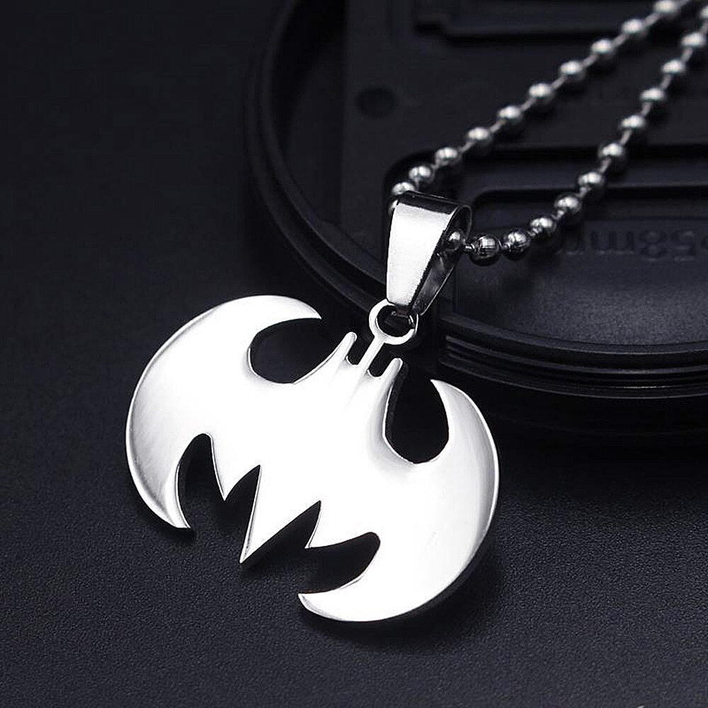 FIREBROS 20/24" Chain Silver Color High Polish 316L Stainless Steel Movie Anime Pendant Necklace Men Jewelry Kids Boy Girl Gift