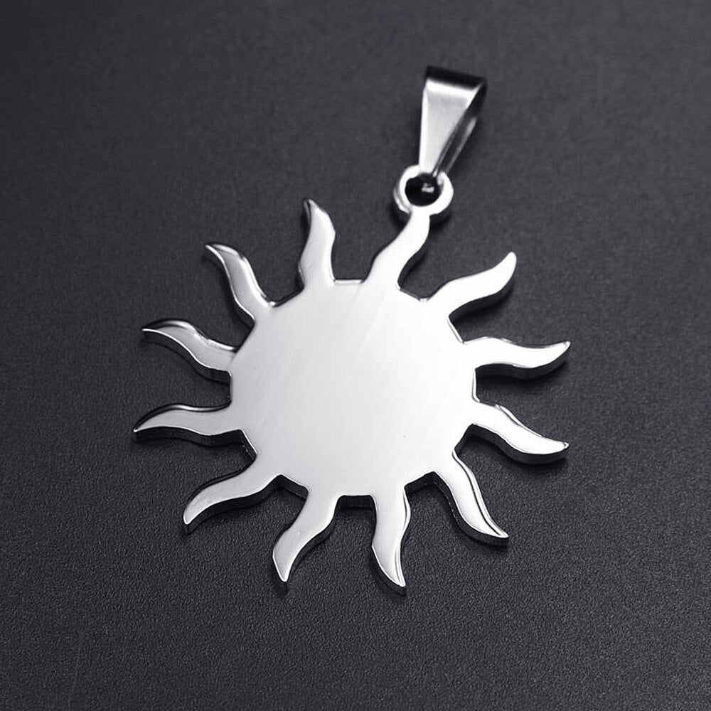 FIREBROS 20/24" Chain Silver Color High Polish 316L Stainless Steel Movie Anime Pendant Necklace Men Jewelry Kids Boy Girl Gift