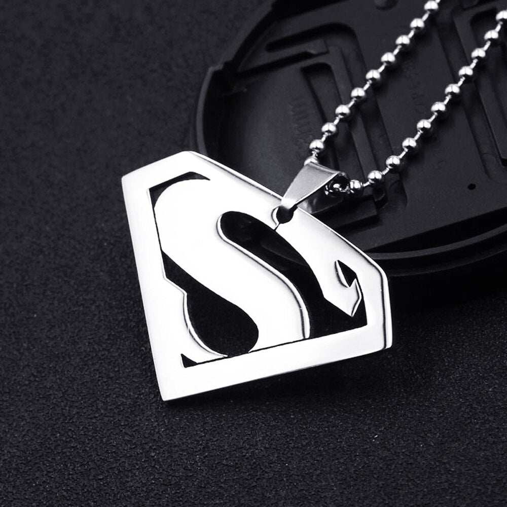 FIREBROS 20/24" Chain Silver Color High Polish 316L Stainless Steel Movie Anime Pendant Necklace Men Jewelry Kids Boy Girl Gift