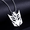 FIREBROS 20/24" Chain Silver Color High Polish 316L Stainless Steel Movie Anime Pendant Necklace Men Jewelry Kids Boy Girl Gift