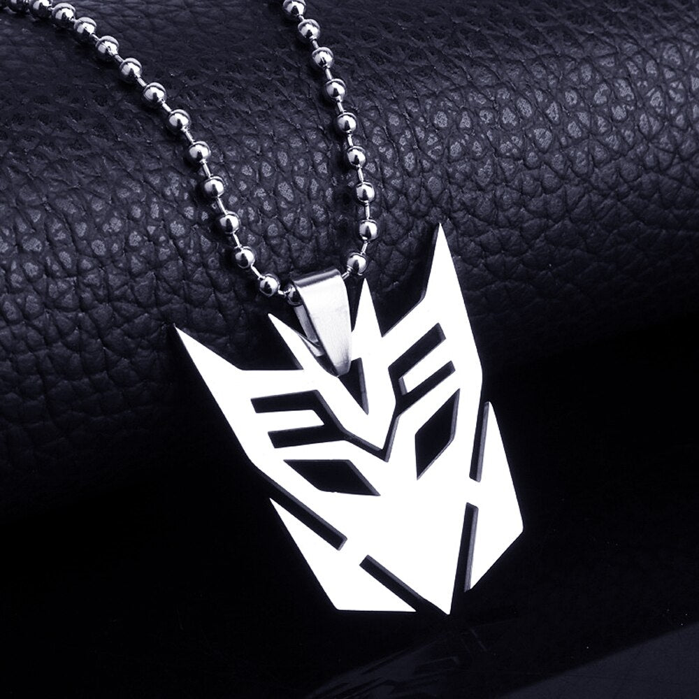 FIREBROS 20/24" Chain Silver Color High Polish 316L Stainless Steel Movie Anime Pendant Necklace Men Jewelry Kids Boy Girl Gift