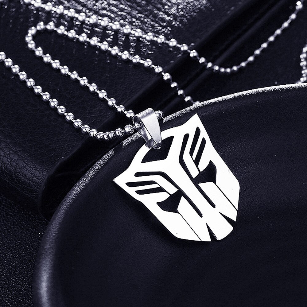 FIREBROS 20/24" Chain Silver Color High Polish 316L Stainless Steel Movie Anime Pendant Necklace Men Jewelry Kids Boy Girl Gift
