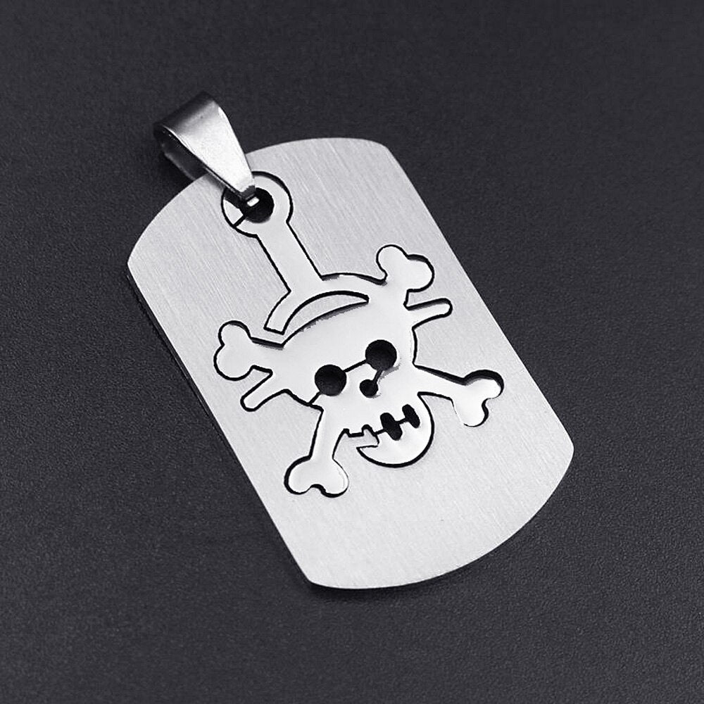 FIREBROS 20/24" Chain Silver Color High Polish 316L Stainless Steel Movie Anime Pendant Necklace Men Jewelry Kids Boy Girl Gift