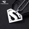 FIREBROS 20/24" Chain Silver Color High Polish 316L Stainless Steel Movie Anime Pendant Necklace Men Jewelry Kids Boy Girl Gift