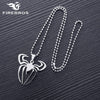 FIREBROS 20/24" Chain Silver Color High Polish Stainless Steel Spider Pendant Movie Anime Necklace Men Jewelry Kids Boy Gift