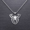 FIREBROS 20/24" Chain Silver Color High Polish Stainless Steel Spider Pendant Movie Anime Necklace Men Jewelry Kids Boy Gift
