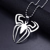 FIREBROS 20/24" Chain Silver Color High Polish Stainless Steel Spider Pendant Movie Anime Necklace Men Jewelry Kids Boy Gift