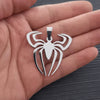 FIREBROS 20/24" Chain Silver Color High Polish Stainless Steel Spider Pendant Movie Anime Necklace Men Jewelry Kids Boy Gift