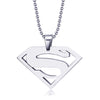 FIREBROS 20/24" Silver Color High Polish Stainless Steel Super Hero Man Pendant Movie Anime Necklace Men Jewelry Kids Boy Gift