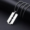 FIREBROS 2021 Street Hip-Hop Rock Jewerly Men Women Stainless Steel Quenched Letter Magazine Flame Pendant Necklaces