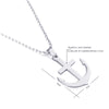 FIREBROS 2022 Free 20" Chain Silver Color High Polished Stainless Steel Anchor Pendant Necklace Men Women Jewelry Gift