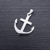 FIREBROS 2022 Free 20" Chain Silver Color High Polished Stainless Steel Anchor Pendant Necklace Men Women Jewelry Gift